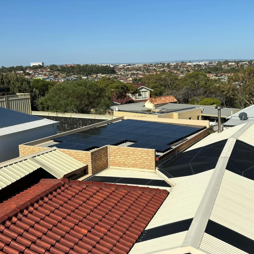 Bolton Electrical solar panel installation on residential rooftop
