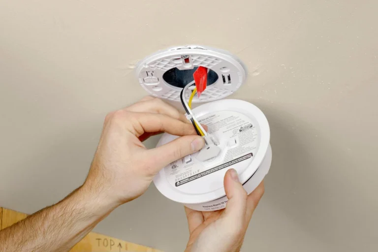 Hard-wired smoke detector installation guide for residential properties