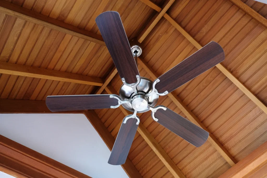 Ceiling fan installation indoors - residential electrical service